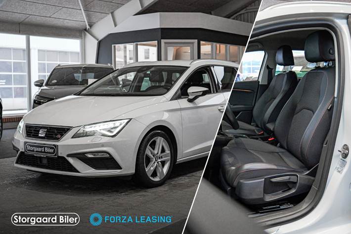 Hvid Seat Leon fra 2020 set udefra