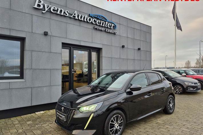 Sort Peugeot 208 fra 2020 set udefra