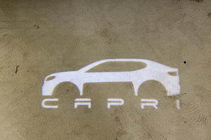 Hvid Ford Capri fra 2025