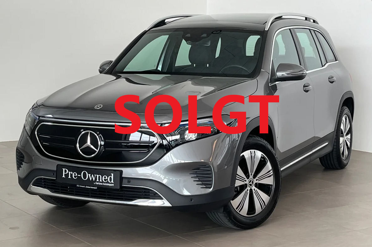 Grå Mercedes EQB250 fra 2024 set udefra