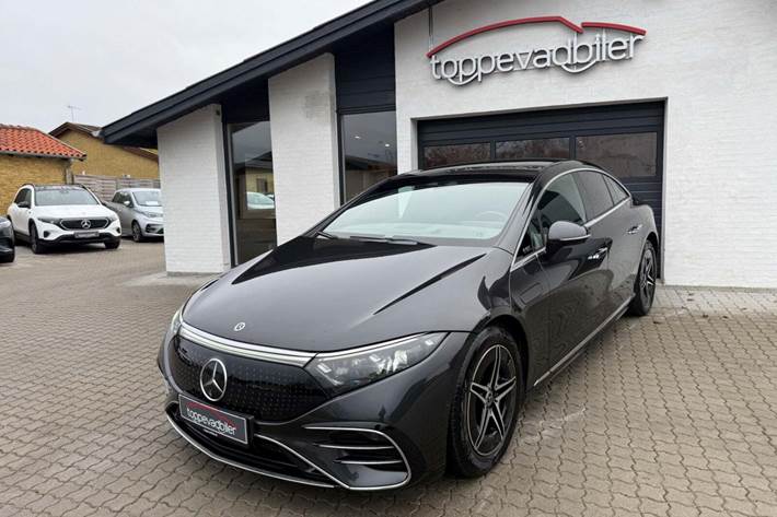 Grå Mercedes EQS450+ fra 2022