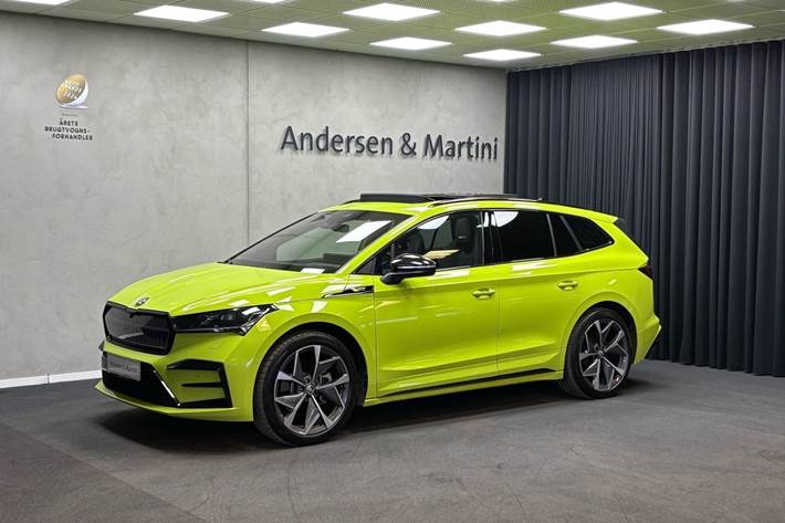 Gul Skoda Enyaq fra 2022