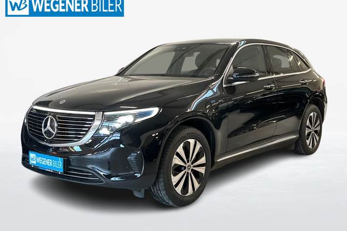 Sort Mercedes EQC400 fra 2021 set udefra