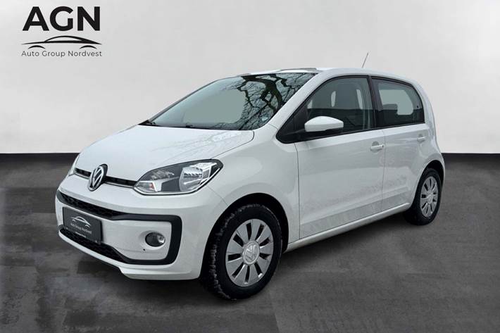 Hvid VW UP! fra 2018 set udefra