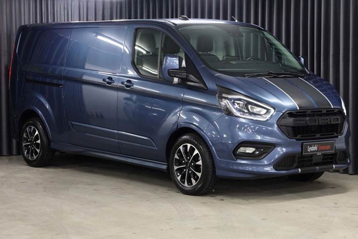 Blå Ford Transit Custom 320L fra 2020