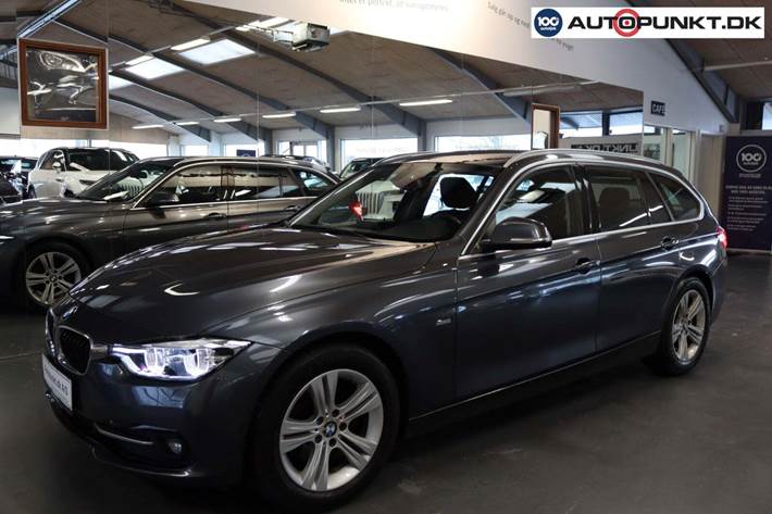 Grå BMW 320d fra 2018 set udefra