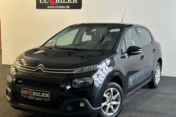 Sort Citroën C3 fra 2018 set udefra
