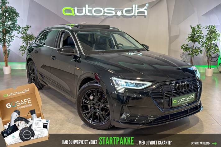 Sort Audi e-tron fra 2021 set udefra