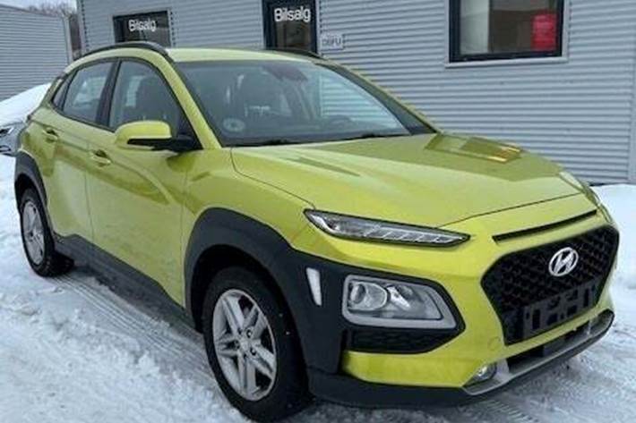 Grøn Hyundai Kona fra 2019 set udefra