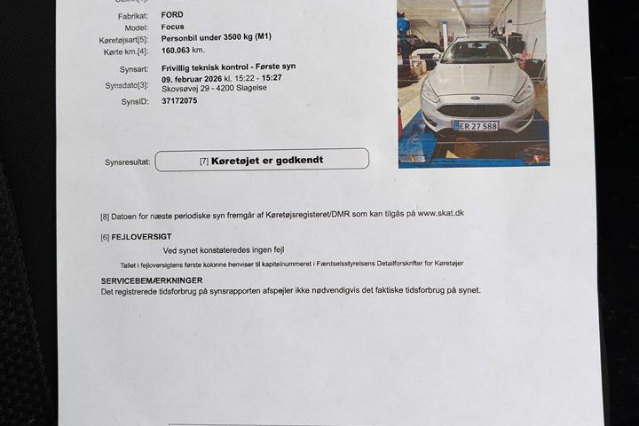 Grå Ford Focus fra 2016