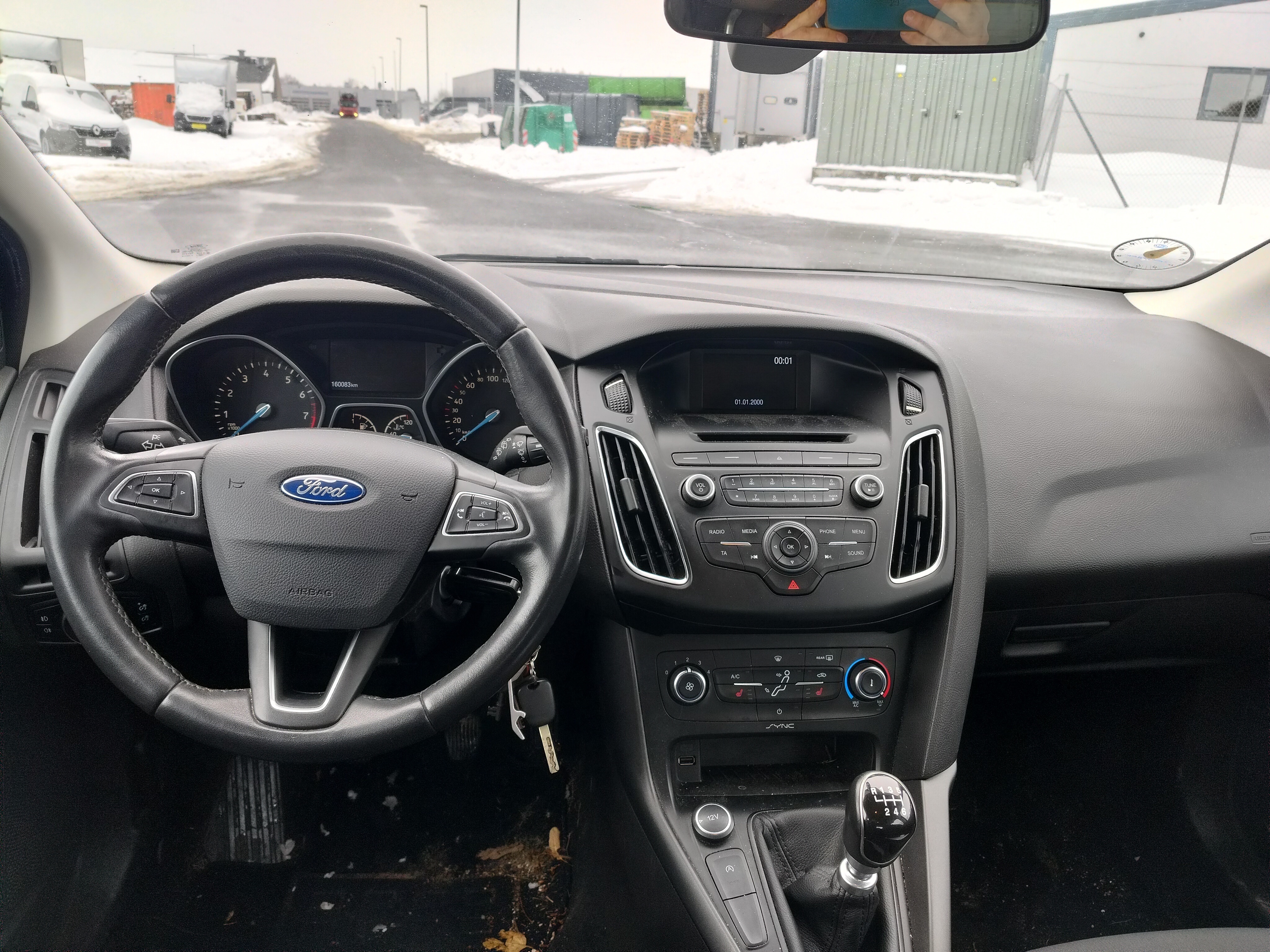Grå Ford Focus fra 2016