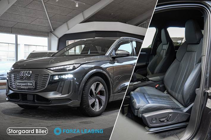 Grå Audi Q6 e-tron fra 2024