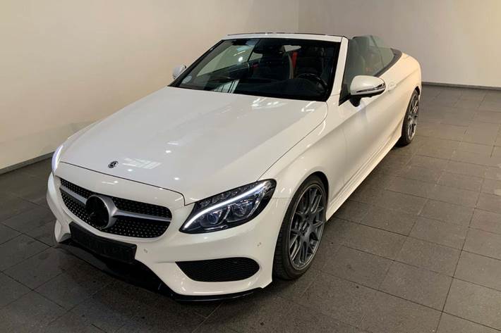 Hvid Mercedes C200 fra 2017