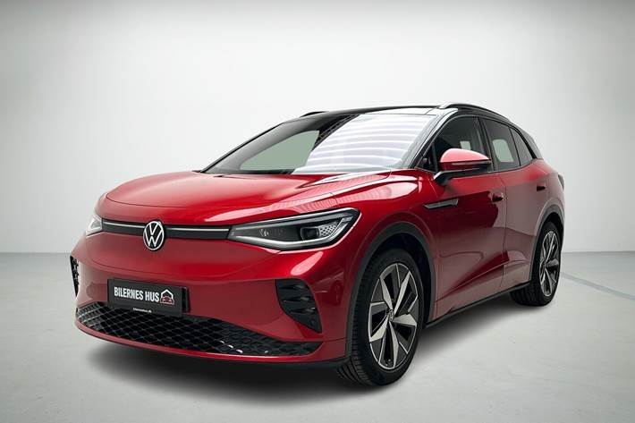 Rød VW ID.4 fra 2022 set udefra