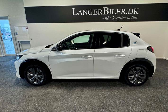 Hvid Peugeot e-208 fra 2021
