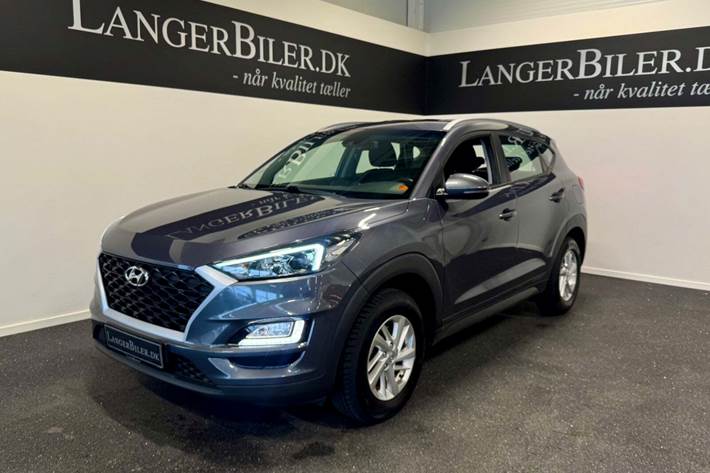 Grå Hyundai Tucson fra 2018 set udefra