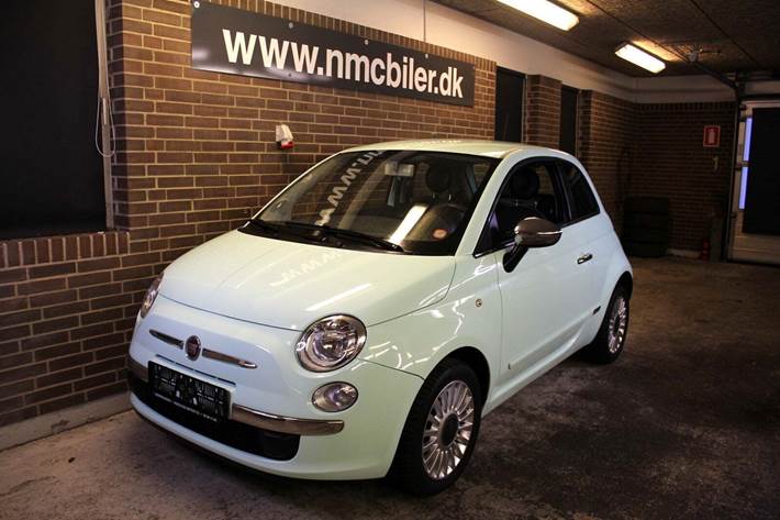 Grøn Fiat 500 fra 2015