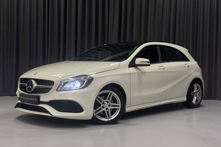 Hvid Mercedes A200 fra 2014 set udefra