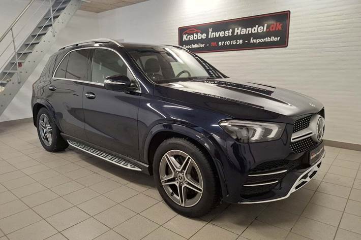 Blå Mercedes GLE350 de fra 2022