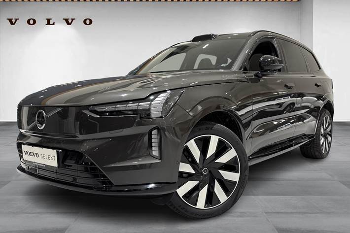 Grå Volvo EX90 fra 2025 set udefra