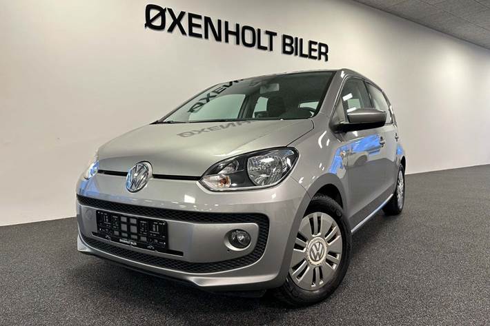 Grå VW UP! fra 2015 set udefra