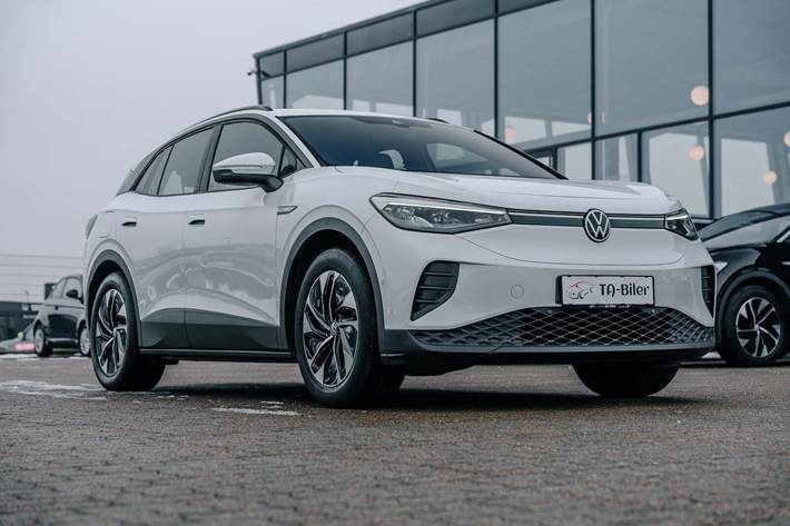 Hvid VW ID.4 fra 2023 set udefra