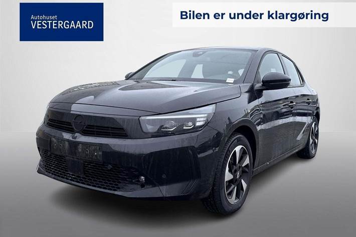 Sort Opel Corsa-e fra 2024 set udefra