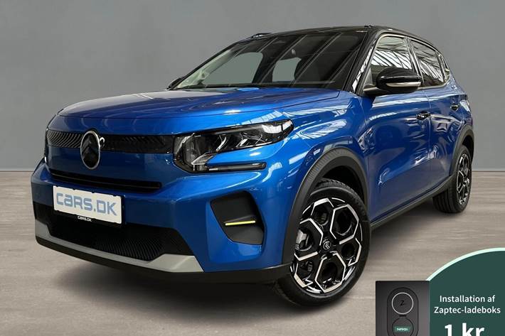 Blå Citroën ë-C3 fra 2025 set udefra