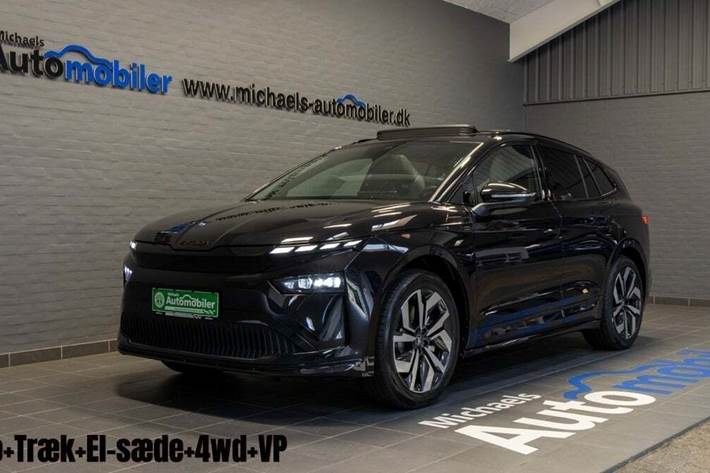 Sort Skoda Enyaq fra 2026 set udefra