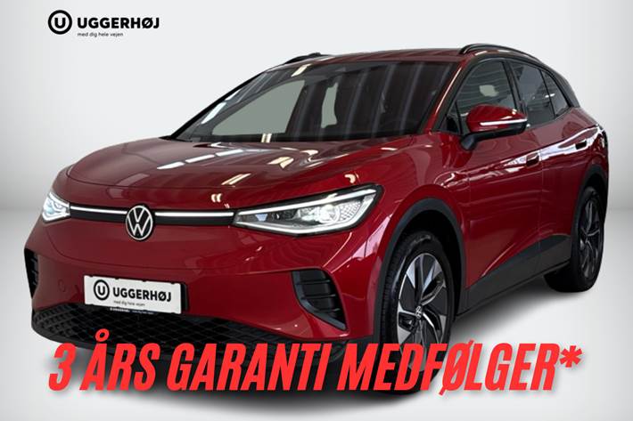 Rød VW ID.4 fra 2025 set udefra
