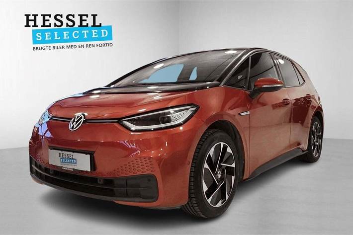 Rød VW ID.3 fra 2022 set udefra