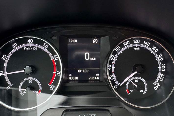 Grå Skoda Fabia fra 2020