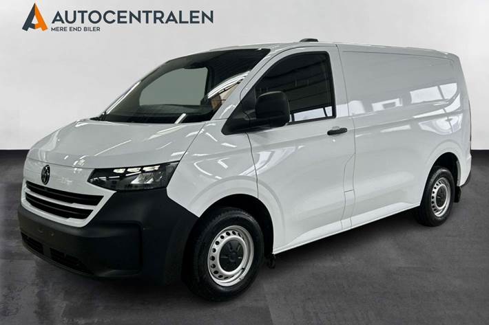 Hvid VW e-Transporter fra 2025 set udefra