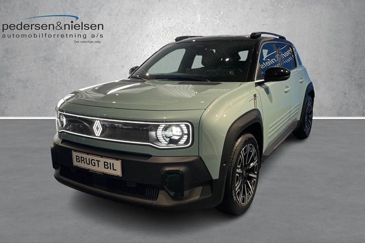 Grøn Renault R4 fra 2025 set udefra