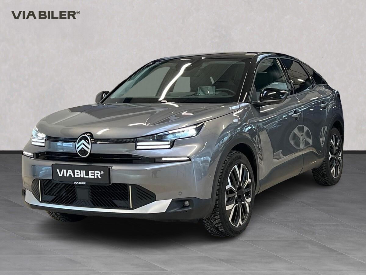 Grå Citroën ë-C4 fra 2025 set udefra