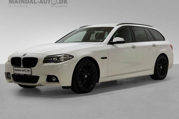 Sort BMW 520d fra 2013 set udefra