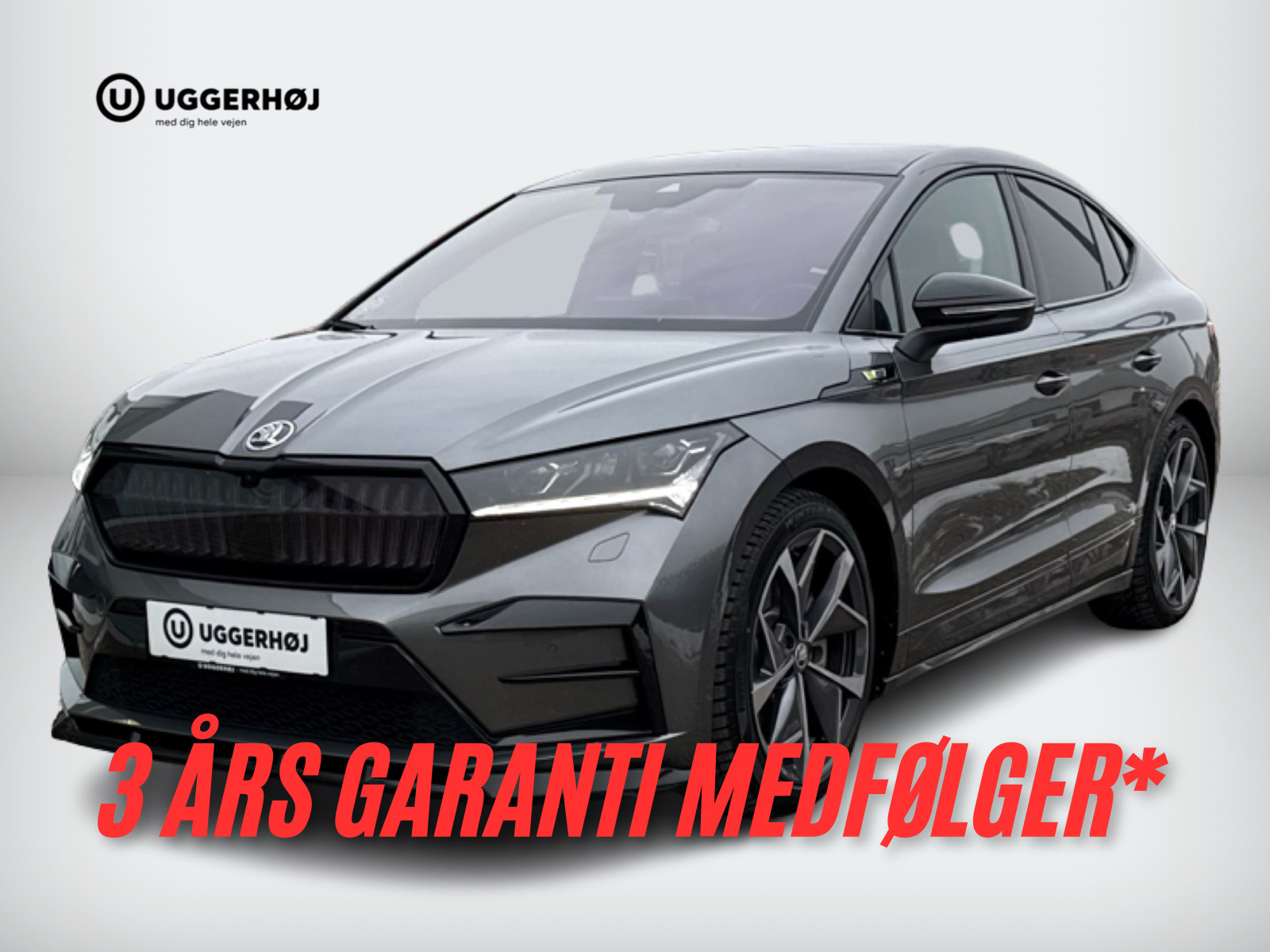 Grå Skoda Enyaq fra 2024