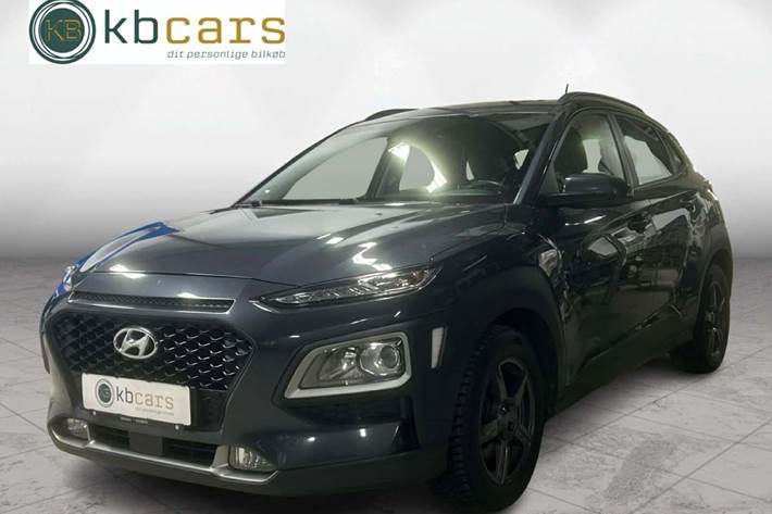 Blå Hyundai Kona fra 2017 set udefra