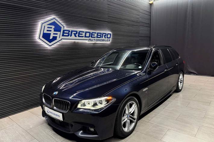 Sort BMW 520d fra 2014 set udefra