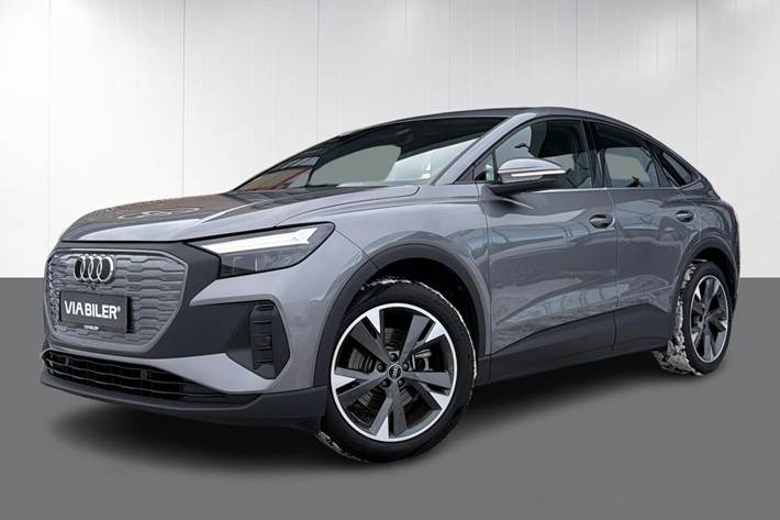 Grå Audi Q4 fra 2021 set udefra