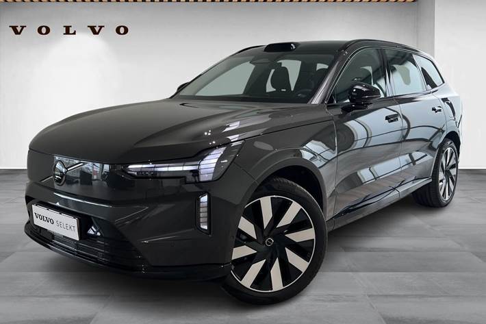 Grå Volvo EX90 fra 2025 set udefra