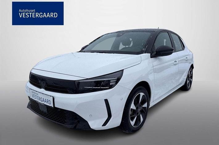 Hvid Opel Corsa-e fra 2024 set udefra