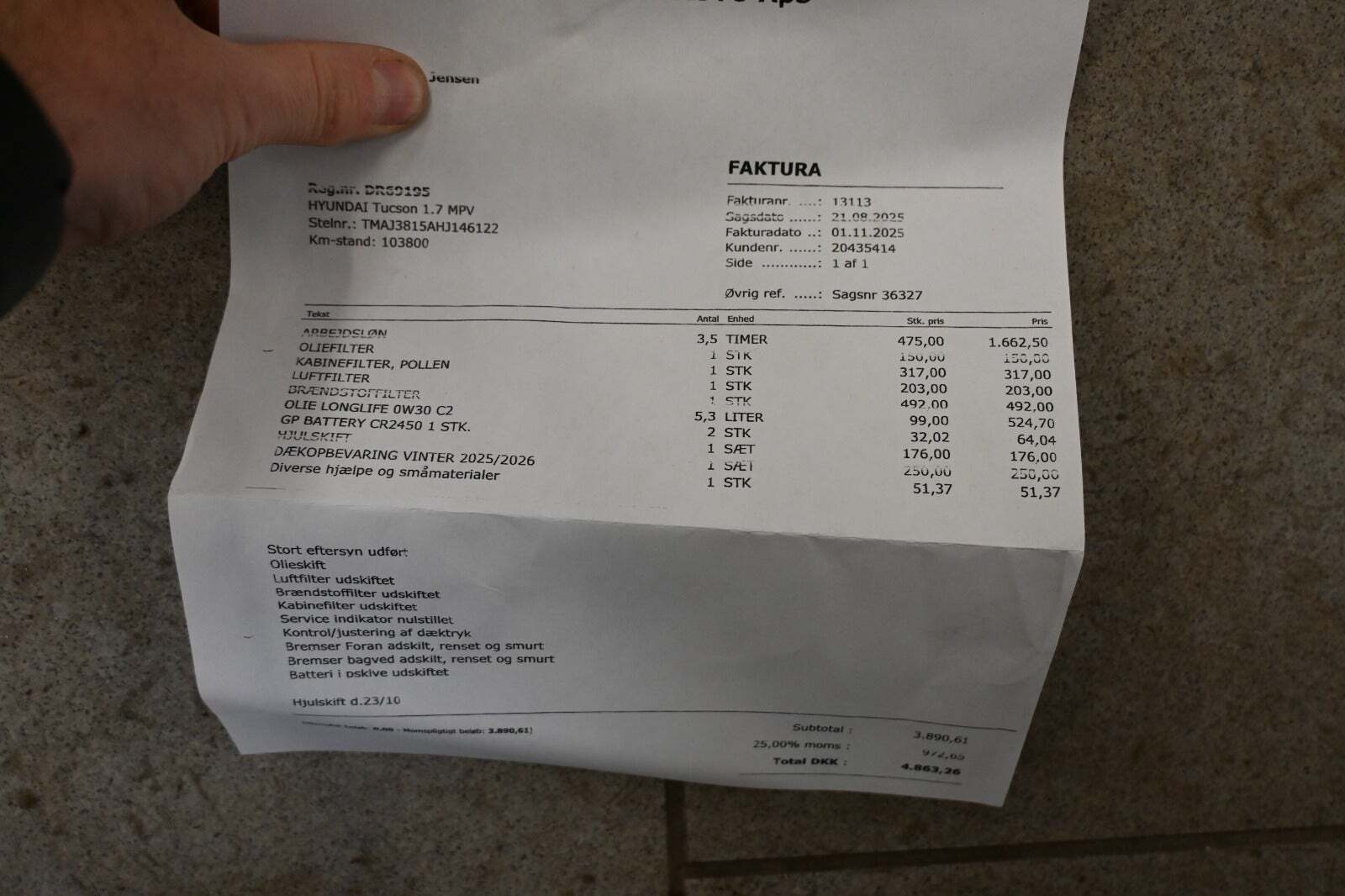 Sort Hyundai Tucson fra 2016