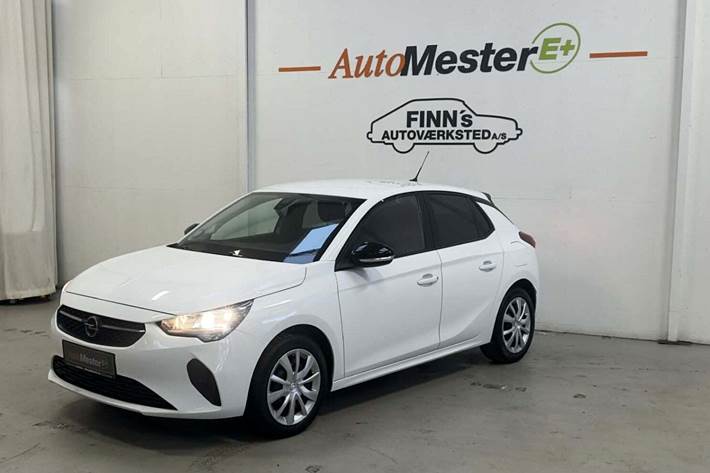 Hvid Opel Corsa-e fra 2020 set udefra
