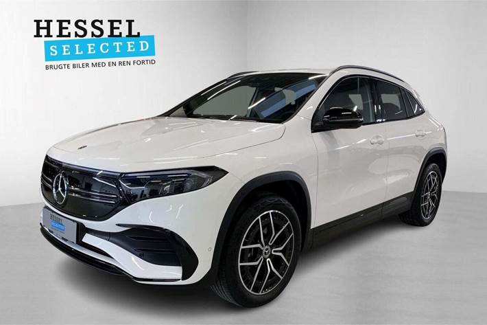 Hvid Mercedes EQA250+ fra 2023 set udefra