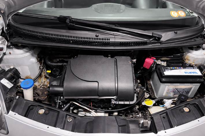 Blå Toyota Aygo fra 2007