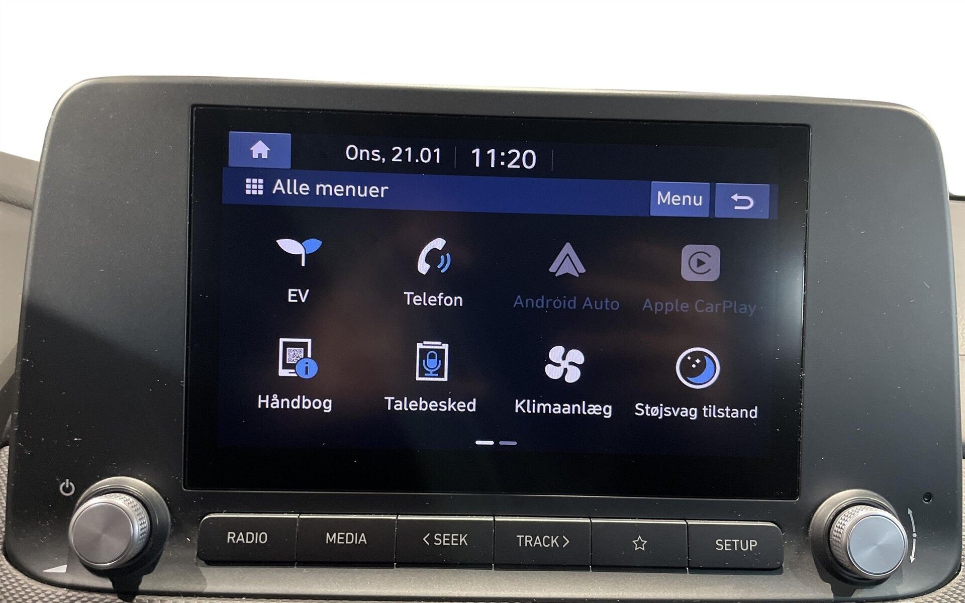 Rød Hyundai Kona fra 2021