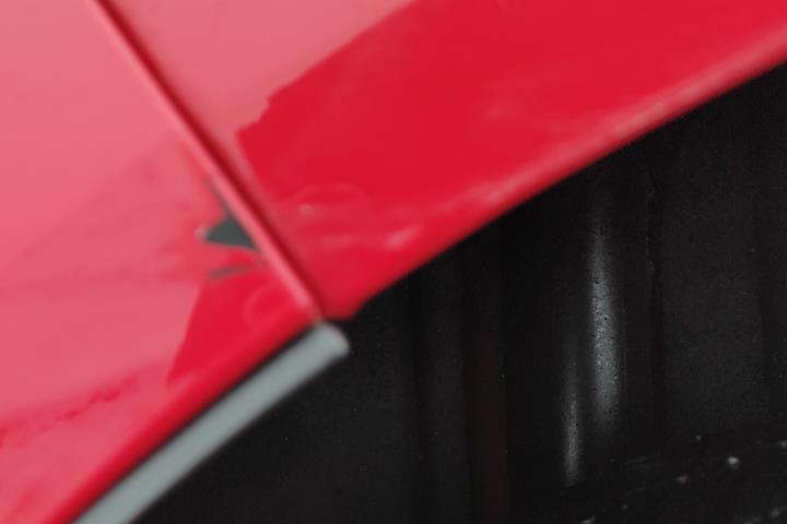 Rød Ford Fiesta fra 2016