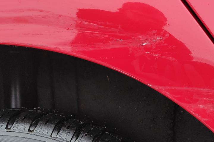 Rød Ford Fiesta fra 2016