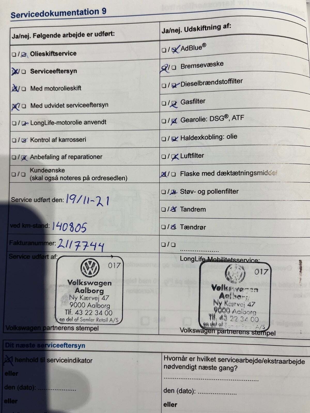 Blå VW UP! fra 2014